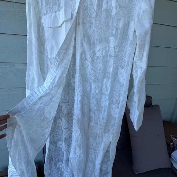 NWOT Zara White Long Sleeve Lace Dress - Picture 8 of 8